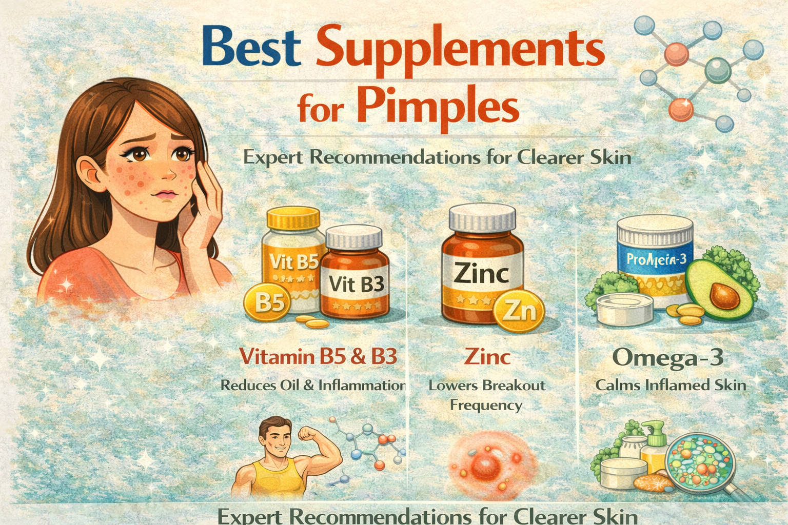 Best Supplements for Pimples: Evidence-Based Options That Actually Help - ClearB5