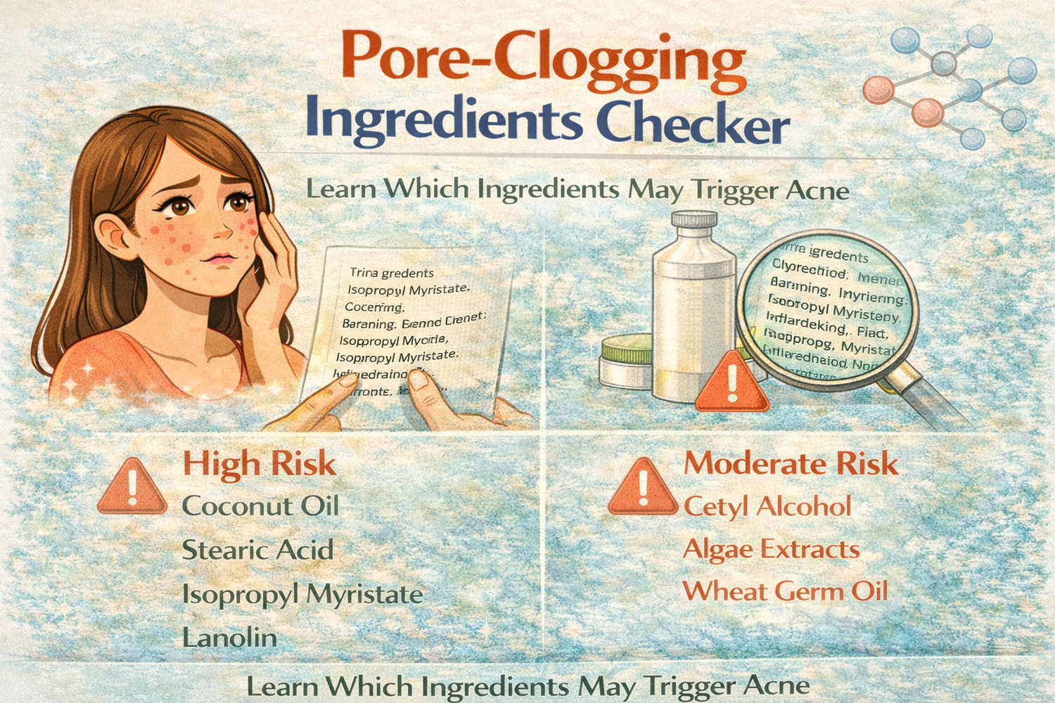 pore clogging ingredients checker