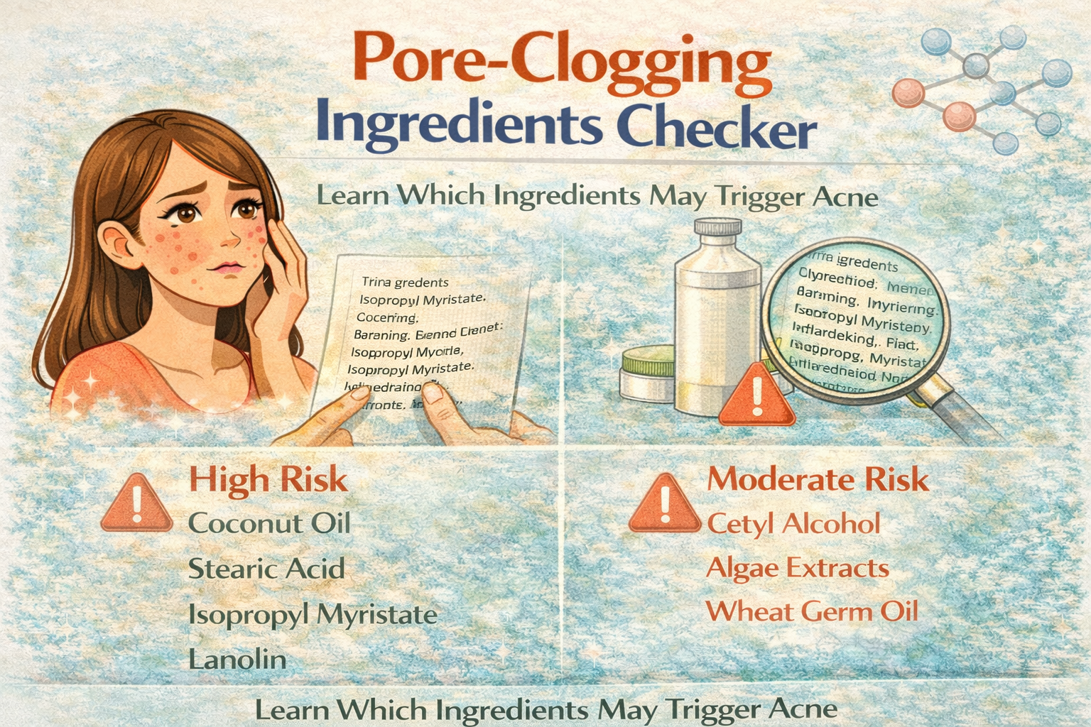 pore clogging ingredients checker