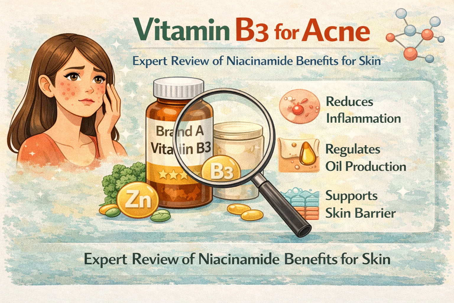 Vitamin B3 for Acne: What the Science Says About Niacin, Niacinamide, and Clearer Skin - ClearB5