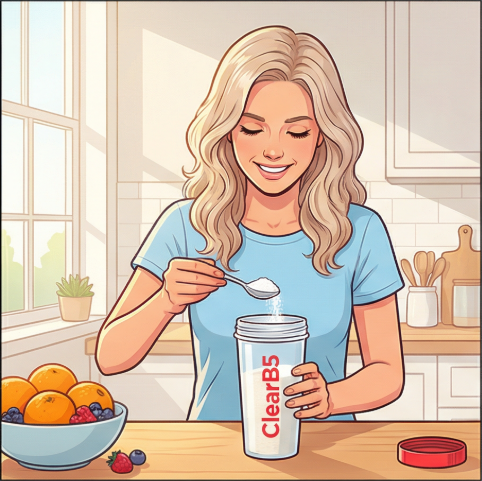 Step 1: scope ClearB5 into glass